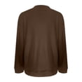 thumbnail image 5 of Comdrip Waffle Shirt Women, Sweatshirts Women Comfort Oversized Sweatshirt Cozy Fleece Pullover Sweatshirts No Hood Soft Cute Fall Tops Oversized Sweaters for Women Brown M, 5 of 5