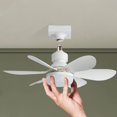 thumbnail image 5 of Modern White Ceiling Fan with Lights and Remote - 42" Dimmable LED, 3-Speed, Noiseless, Reversible Blades for Indoor/Outdoor Bedroom Living Room, 5 of 7