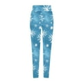 thumbnail image 3 of Besolor Christmas Leggings for Women Snowflake Xmas Trees Printed Holiday Tights High Waisted Workout Gym Pants, 3 of 5