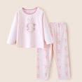 thumbnail image 2 of JUMEYU Little Girl Pajamas Set Posh Girls Pajamas - PJs for Kids Made of Soft Material, Long Sleeve Toddler PJs & Matching Girls Pajama Sets 2T 3T (Pink,2-3 Years), 2 of 4