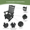 thumbnail image 7 of Innovaze HIPS Patio Glider for One Person with Cup Holders,All-Weather Resistant, Heavy Duty700 LBS ,Matte Black, 7 of 7