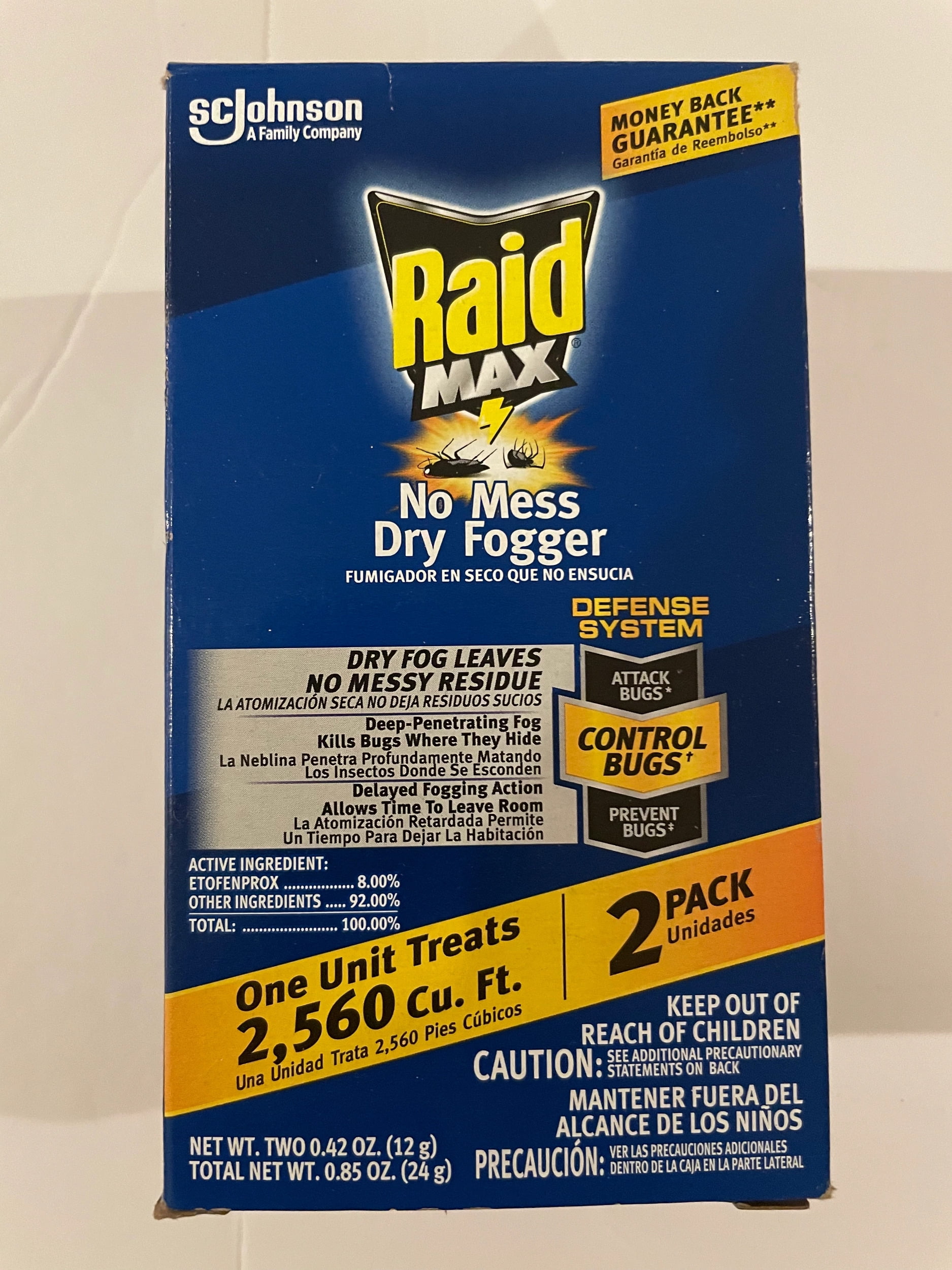 Household, Raid Max No Mess Dry Fogger
