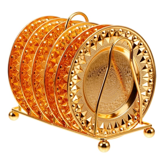 ADDHAT Snack Plates Golden Iron 1 Set 5.5x4.7x2.8in For Kitchens Restaurants Hotels