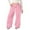 Pink, variant on MUXiin Girls Sweatpants Bow Baggy Y2k Parachute Track Pants Elastic Waist Athletic Joggers Open Bottom Fashion Sweat Pants with Pockets Preppy Kids Clothes Size