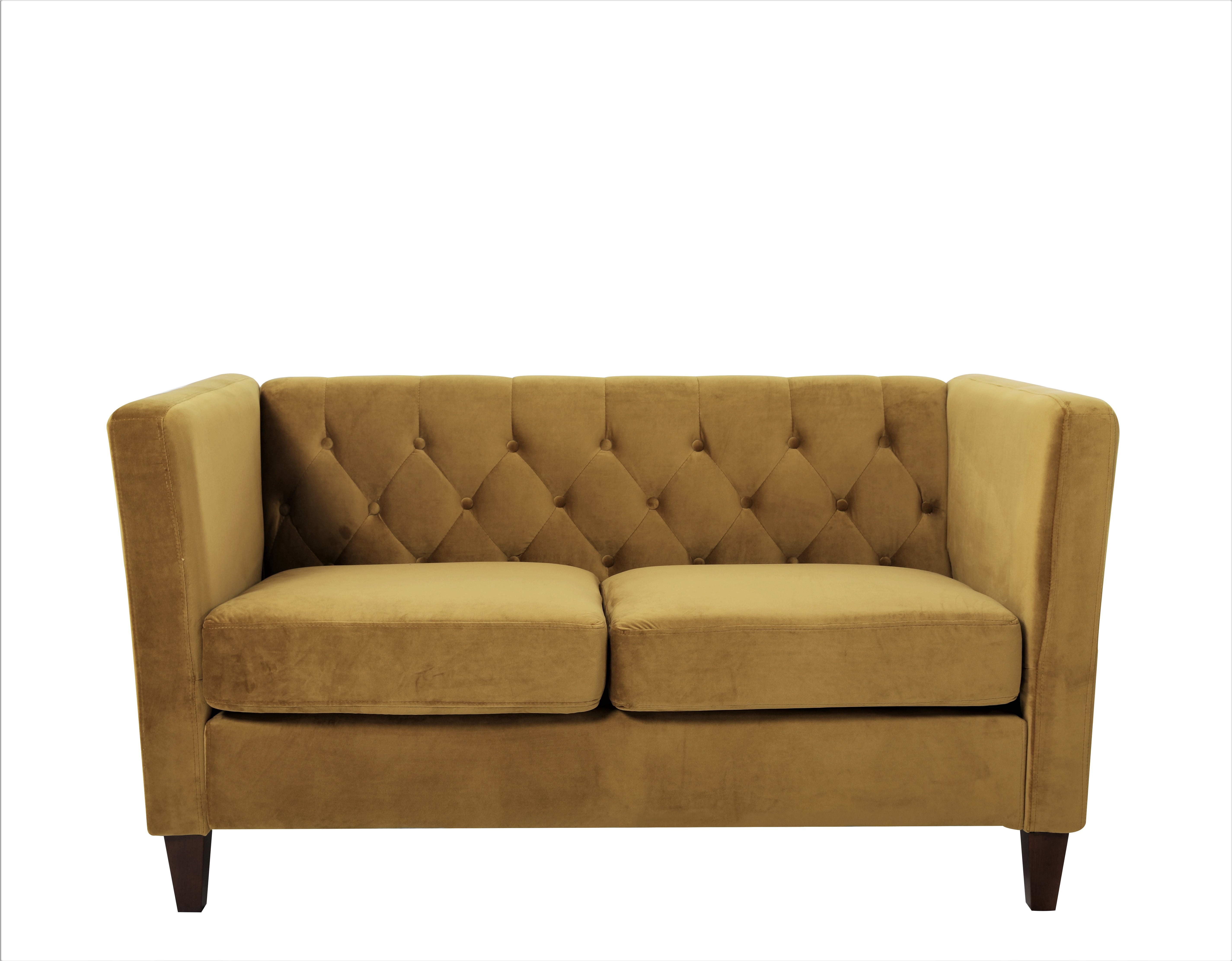 Lisette 56.7'' Velvet Square Arm Loveseat