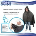 thumbnail image 3 of Swing Sports Hooded Stadium Blanket - 76 x 54.5in All Weather Outdoor Blanket, 3 of 7