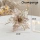 thumbnail image 3 of pieza de flores artificiales de Navidad con purpurina, adornos para árboles de Navidad, flores falsas para el hogar, adornos navideños, decoraciones de Año Nuevo, 3 of 5