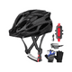 thumbnail image 1 of "Casco De Bicicleta Con Accesorios De Ciclismo Luz Trasera Belug, Negro ", 1 of 5