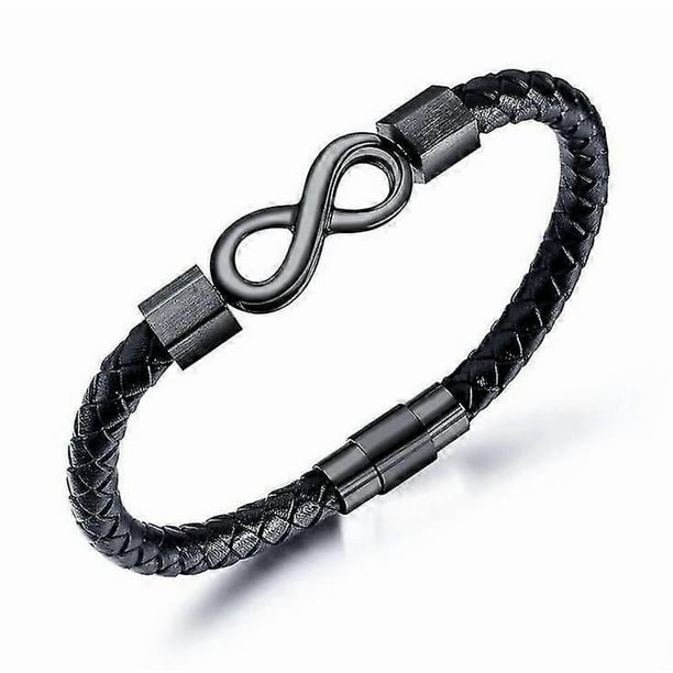 To My Man, Infinity Leather Bracelet - Thoughtful Husband Gifts from Wife. Express 'I Love You Forever and Always' with this Meaningful Bracelet