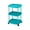Blue, variant on Homenest White Rolling Mobile Storage Cart with Wheels, 3 Tier Narrow Utility Cart for Small Space, Bedroom Living Room Couch Side Table, Lockable Casters Bathroom Kitchen Shelves Organizer