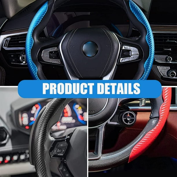 Car Steering Wheel Cover Wear-resistant Carbon Fiber Universal Automobile  Interior Accessories - Black Wholesale