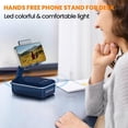 thumbnail image 6 of ZJQYDS Gifts for Men Women,Cell Phone Stand with Bluetooth Speaker,LED Light,and Lanyard,Cool Tech Gadgets,Unique Birthday Gifts for Men Husband Mom Dad-Blue, 6 of 8