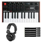 Akai Professional MPK Mini Play MK3 Standalone Mini Keyboard with Performance DJ Headphones Package