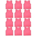 thumbnail image 3 of 12 Uds. Chaleco de ejercicio de entrenamiento de fútbol para adultos transpirable de malla grande tamaño libre rojo rosa, 3 of 10