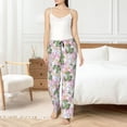 thumbnail image 6 of Lsque Lilies Flowers Print Women's Pajama Pants, Lounge Pant - Comfortable Home Wear,Elastic Waistband, Stylish Design-Medium, 6 of 9