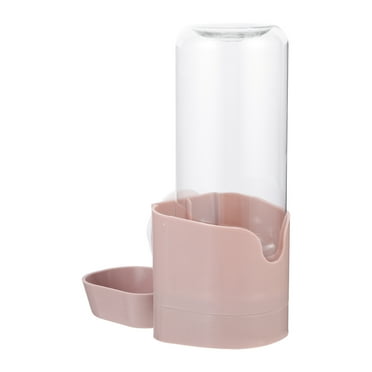 Cat Water Dispenser Hanging Pet Bottle Dog Bowl Non Spill Dogs Pink