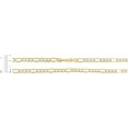 thumbnail image 3 of 10k Two-Tone Gold 6.5mm Lite Pave Diamond Cut Figaro Chain Link Necklace, 3 of 5