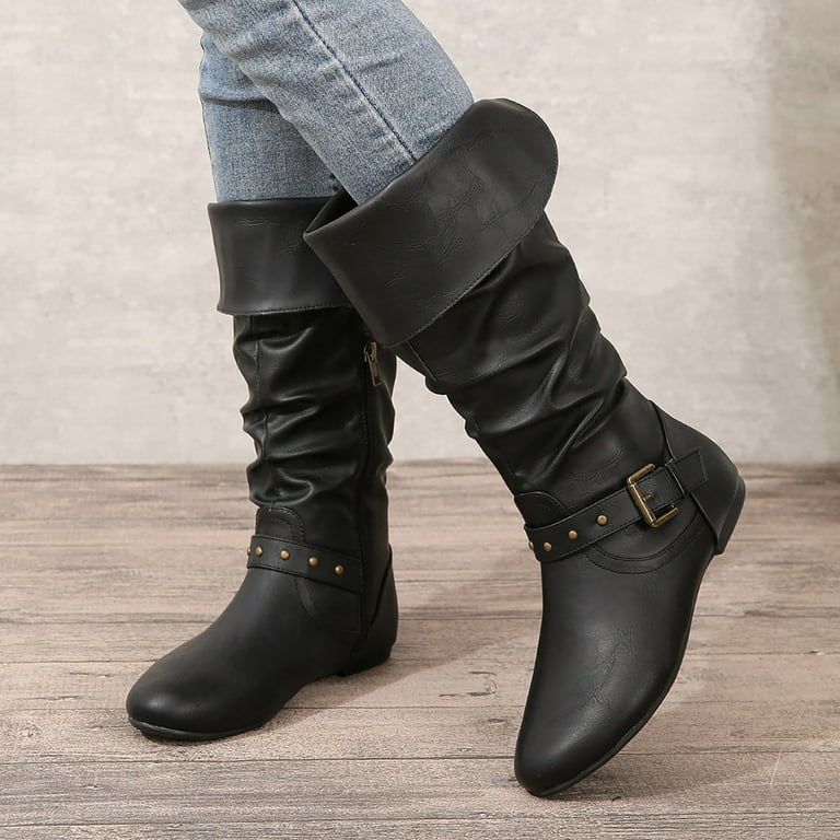 ZHAGHMIN Tall Boots for Women Fall 2023 Vintage Leather ZHAGHMIN Tall Boots for Women Fall 2023 Vintage Leather