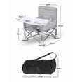 thumbnail image 3 of Gray Portable Baby Seat Travel Compact Folding with Straps for Indoor/Outdoor Use Great for Camping, Beach, Lawn Toddlers, Kids, Boys, Girls, 3 of 5