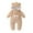 Coffee, variant on Letdown Baby Plush Snowsuit Winter Clothes with Fold-Over Zipper Baby Bear Hooded Thick Outfits with Footies Jumpsuit Romper Snowsuit Outwear (Coffee,18-24 Months)
