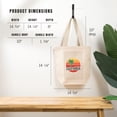 thumbnail image 5 of Tote Bag, Los Angeles, California, Sun,, Unisex, Reusable, Washable Canvas, Unique Art, 5 of 7