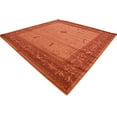 thumbnail image 2 of Unique Loom Tapis Carré Traditionnel la Jolla Collection Ton, 10 Pieds, Orange/Burgundy, 2 of 2