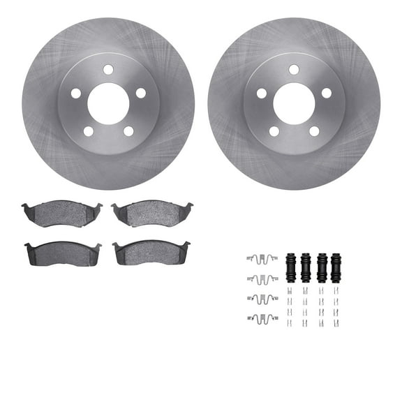 Dynamic Friction Company Front Brake Rotors with 5000 Advanced Brake Pads includes Hardware 6512-40378