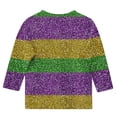 thumbnail image 5 of Tauxra Carnaval Imprimé 3/4 Manches Col Rond Haut pour Adultes, Chemise en Polyester Doux avec Tissu Respirant et Extensible, pour Tenue Décontractée, Usage Domestique et Rassemblements Sociaux, 5 of 5