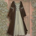 thumbnail image 2 of Women Medieval Retro Court Princress Cosplay Costume Long Dress Elegant Witch, 2 of 5