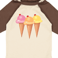 thumbnail image 4 of Inktastic 3 Scoops of Ice Cream Girls Long Sleeve Baby Bodysuit, 4 of 5