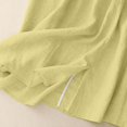 thumbnail image 6 of Womens Linen Skirt Cotton Maxi Skirt Casual Flowy Swing Elastic High Waist A-Line Split Long with Pockets, 6 of 9