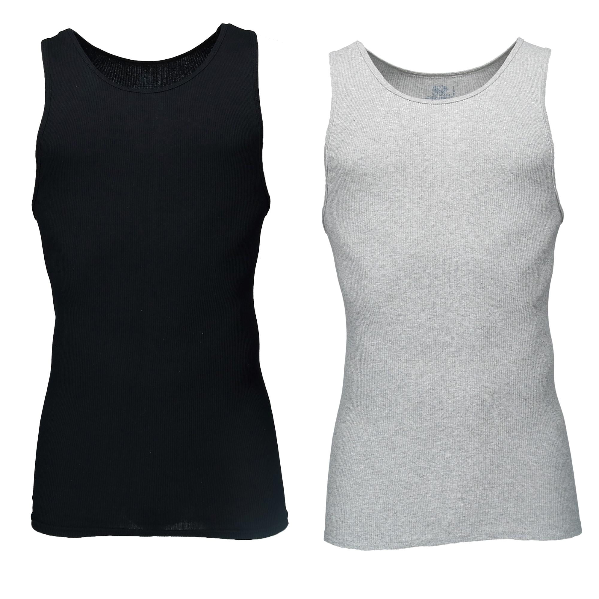 Fruit of the Loom Black and Grey A Shirts (2 Pack) (Men's