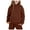 Brown, variant on Toddler Boys Activewear Outfit Sets Solid Color Athletic Long Sleeve Hoodies and Sweatpants Girls Sweatsuit 2 Piece Set Unisex Kids Sweat Suit Grey 10-11 Years