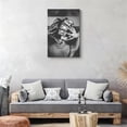 thumbnail image 4 of "Money Roll Hair" Canvas Wall Art, Black & White Luxury Framed Decor, Bold Hip Hop Artwork for Bedroom Living Room, Modern Glam Home Decor Ready to Hang 12"x18", 4 of 5