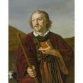 thumbnail image 2 of Jan Victors 12x14 Black Ornate Wood Framed Double Matted Museum Art Print Titled: A Shepherd with His Staff, His Herd Beyond, 2 of 5