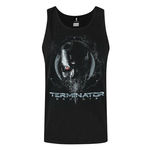 Terminator - Camiseta sin mangas modelo Genisys Endoskeleton para hombres (Negro)