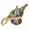 thumbnail image 5 of Aladdin's Lamp Tinware Vintage European Style Crafts Alloy Craft Ornament Wishing Lamp, 5 of 9