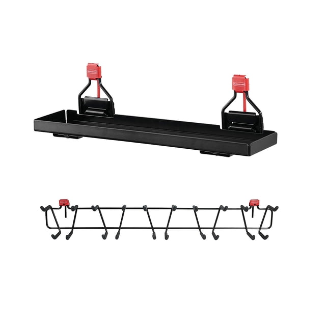 Rubbermaid Metal Shed Accessory Shelf & 50lb Capacity 34” Storage Shed Tool Rack