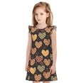 thumbnail image 1 of Fotbe Heart Vestido de Dormir para Niñas de 3 a 10 Años, Mangas Cortas, Estilo Princesa, Pijama Camisón con Mangas Voladas-X-Large, 1 of 6