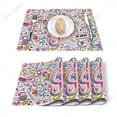 thumbnail image 2 of Music Placemat for Dining Table Mat Western Pad Rectangle Placemats Set Kitchen Bowl Mat Pad Tea Cloth, 2 of 7