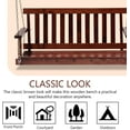 Dkelincs 48 inch Wooden Garden Outside Porch Swing Bench with Armrest