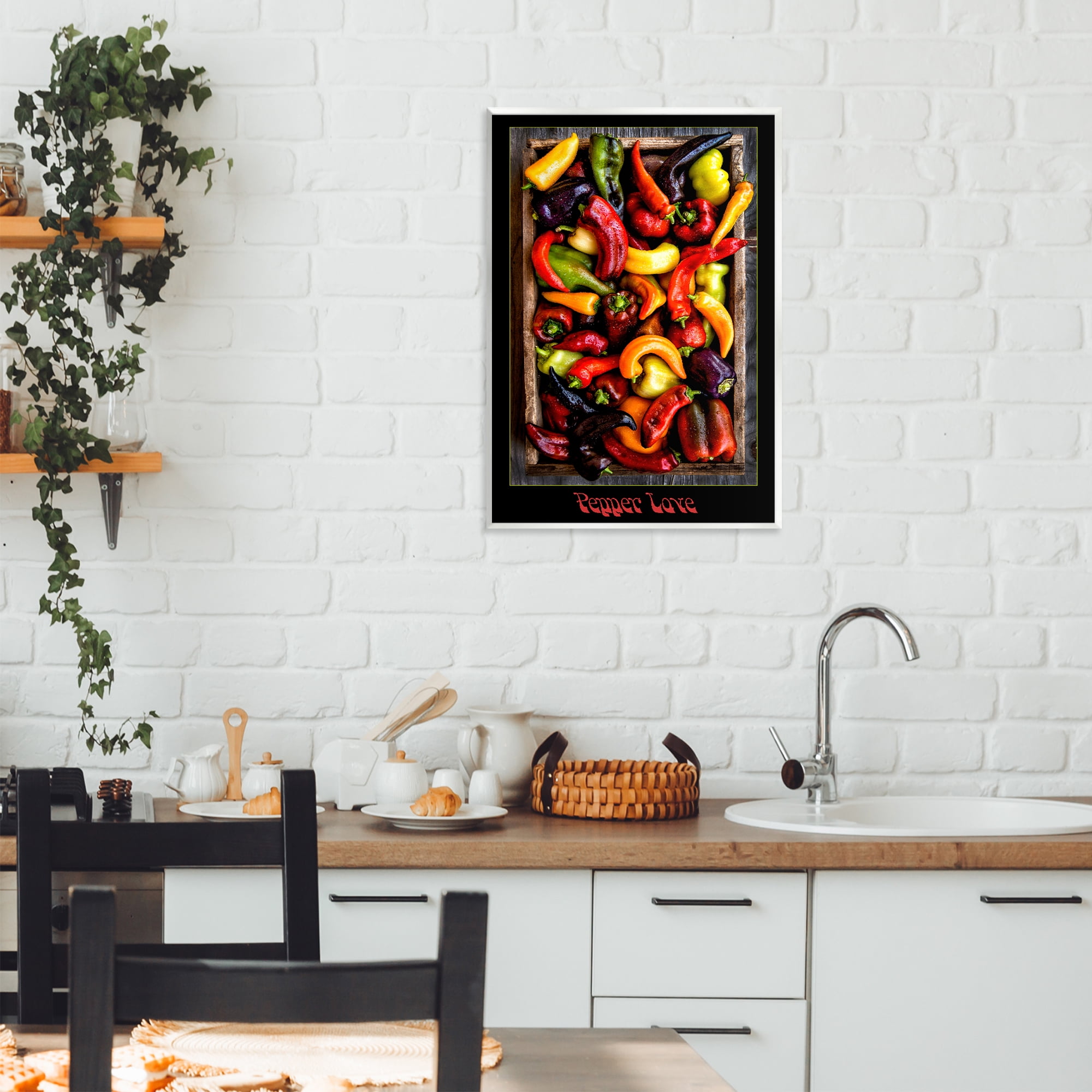 Stupell Industries Pepper Love Vibrant Vegetables Wall Plaque Art, design by Carl Kravats