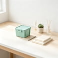 thumbnail image 2 of Beautynvta Small Storage Bins with Lids, Plastic Containers for Desktop, Beads, Buttons, Sewing Supplies, Office Supplies and Stationery, 3.74"x3.15"x2.36", Green, 2 of 6