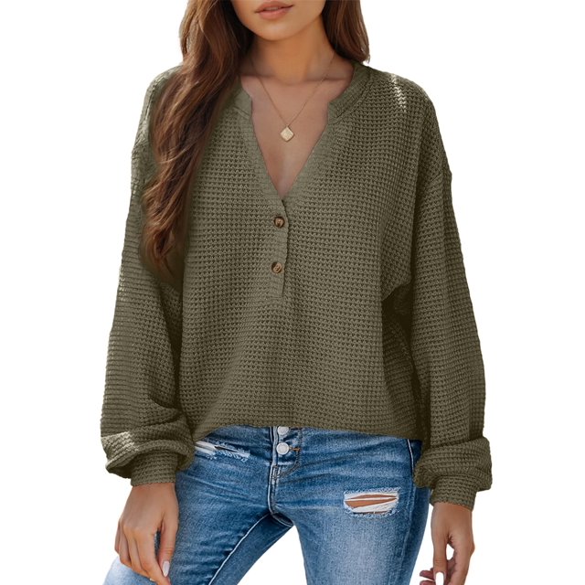 Blusa Dokotoo Business Outfits Otoño Tops Verde para Mujer