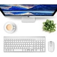 thumbnail image 3 of Wireless Keyboard and Mouse Combo, Cimetech Quiet Keyboard and Adjustable DPI Mouse Set, 2.4GHz USB Ultra Slim Silent Computer Keyboard and Mouse for Laptop, PC, Notebook, Desktop-Silver, 3 of 8