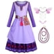 thumbnail image 1 of Película Deseo Princesa Disfraz Niños Asha Vestido Niñas Cosplay Niños Carnaval Fiesta de Cumpleaños Ropa Púrpura Niño Ropa Larga Cinturón Alta Calidad LTX, 1 of 5