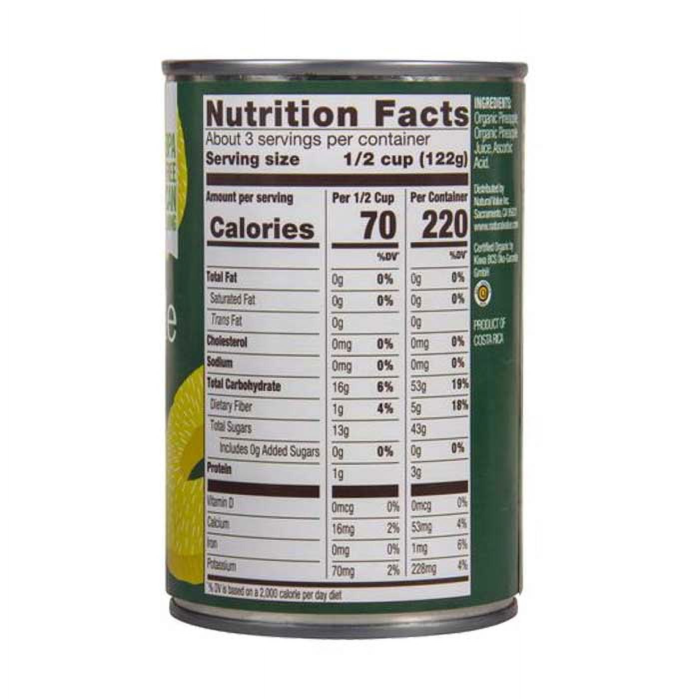 Natural Value Pineapple Chunks, Organic-14 oz
