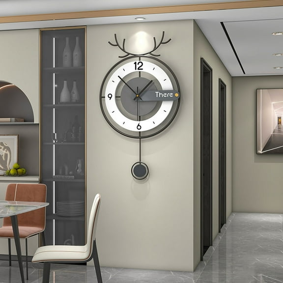 Large Wall Clock Modern Metal Minimalist Clock Silent Non-Ticking Battery Operated Wall Clocks for Living Room Home Kitchen Bedroom Office Farmhouse Decor
