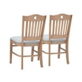 thumbnail image 4 of Linon Tanyard Dining Chairs, Set of 2, Natural with Light Gray Fabric, 4 of 14