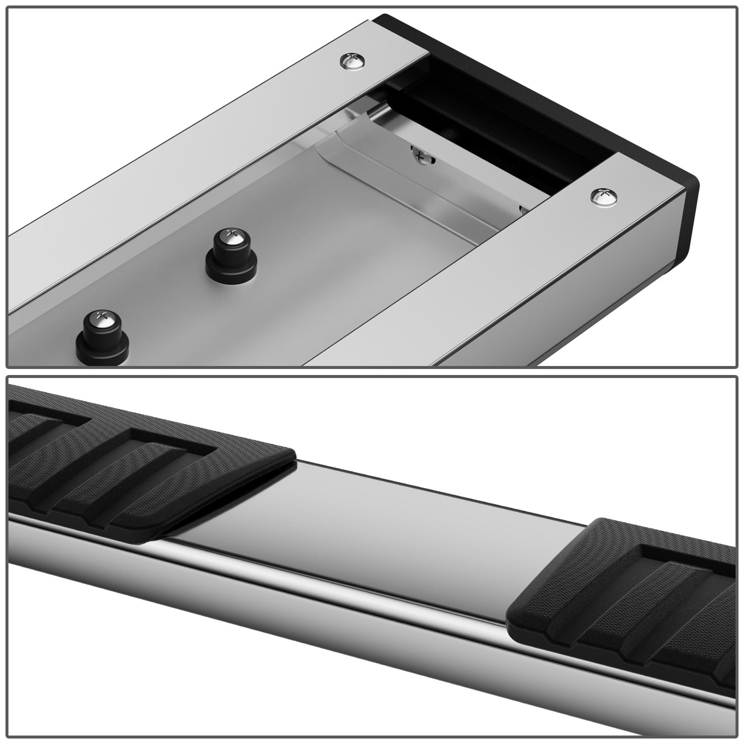 DNA Motoring For 07-19 Chevy Silverado GMC Sierra 1500 Crew Cab 6.7" Side Step Nerf Bar Running Board